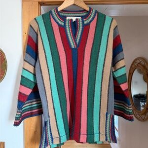 Vintage duet knit long sleeve top medium